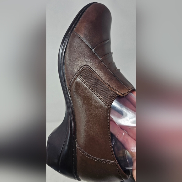 Thom McAn Women's Deidre Brown Leather Casual Comfort Clogs Size 10 - Picture 5 of 16